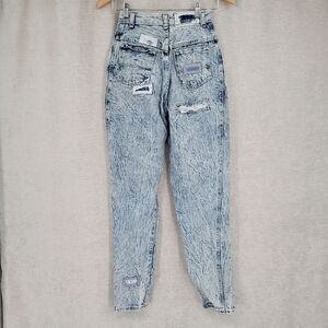 The Beverly Hills Denim Company 80s High Waisted Acid Wash Patchwork Jeans